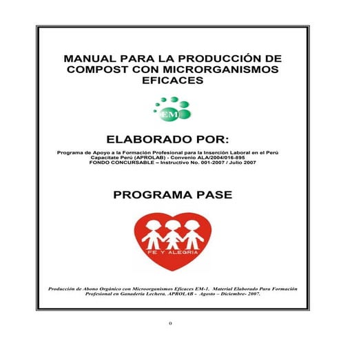Manual para elaboracion de compost | PDF