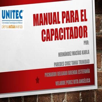 Manual para el capacitador