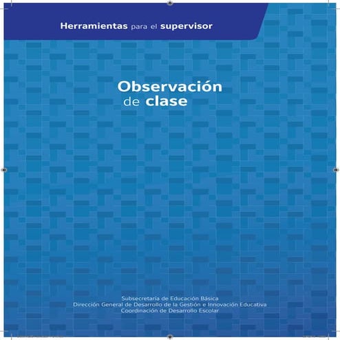 Manual para la observacion de la clase