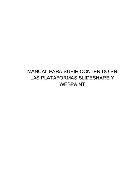 Manual Para Subir Contenido En Las ...