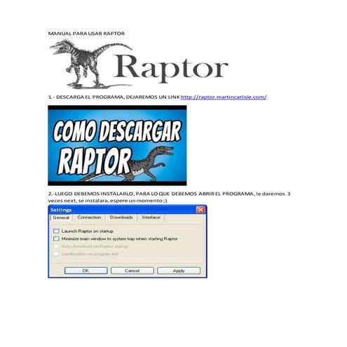 Manual para usar raptor(1)
