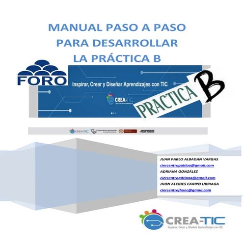 Manual  paso a para desarrollar practica B   creatic
