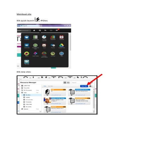 Manual pengguna membuat sites