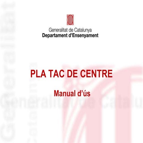 Manual aplicació Pla Tac de Centre