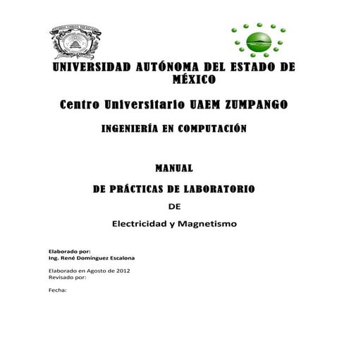 Manual practicas Electricidad y magnetismo