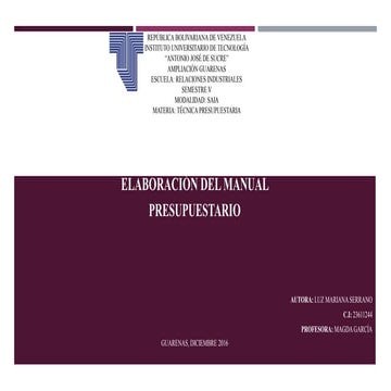 Manual presupuestario slideshare