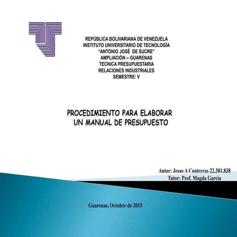 Manual presupuesto