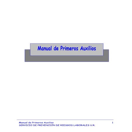 Manual primeros auxilios
