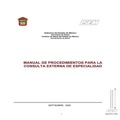 Manual de procedimientos de la  consulta externa (formatos)