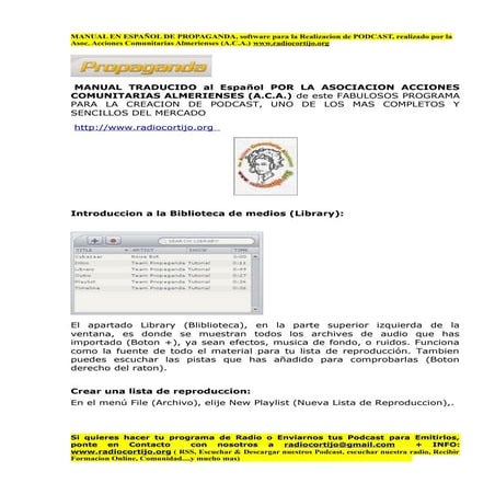 Manual propaganda en español