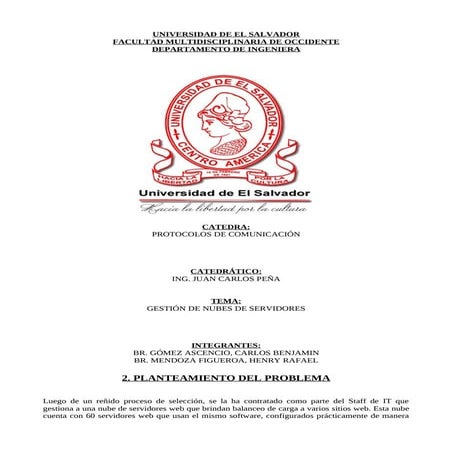 Gestion de nubes de servidores