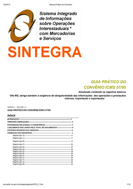 Manual prático do convênio