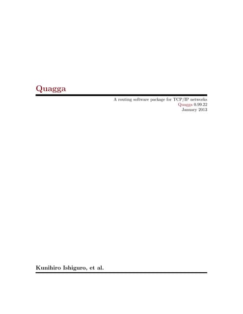 Manual quagga