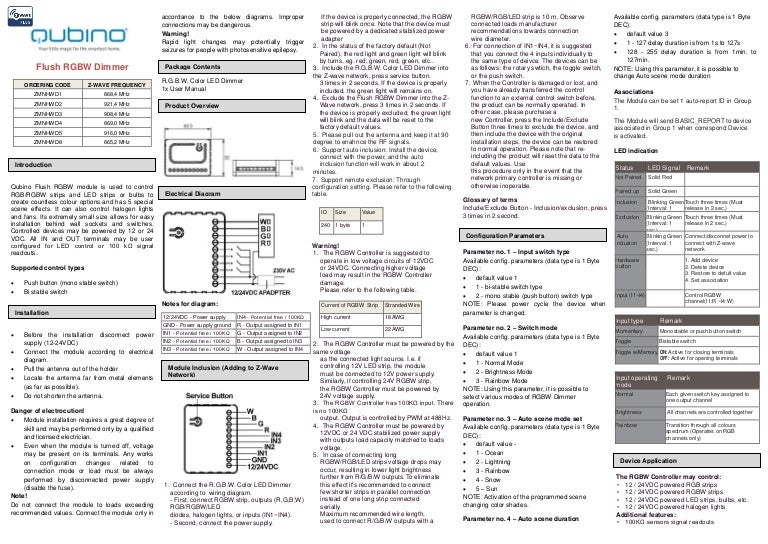 qubino rgbw dimmer