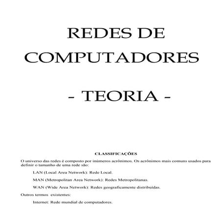 Manual redes conceitos