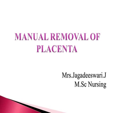 Manual removal of placenta