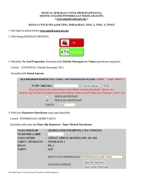 Sistem analisis peperiksaan sekolah