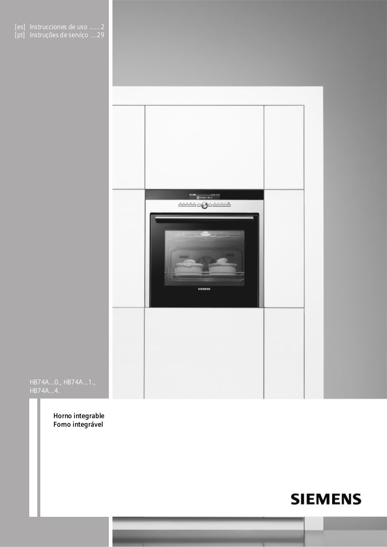 Manual siemens horno hb74as551e