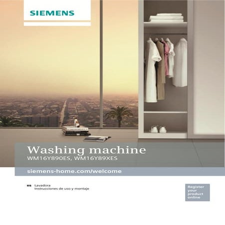 Manual siemens   lavadora wm16y89xes