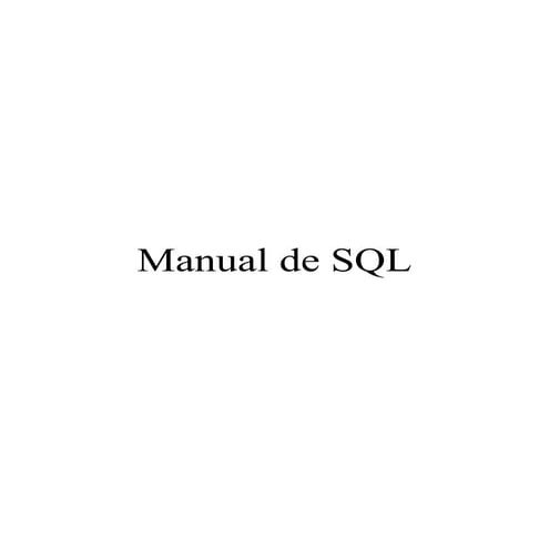 Manual sql