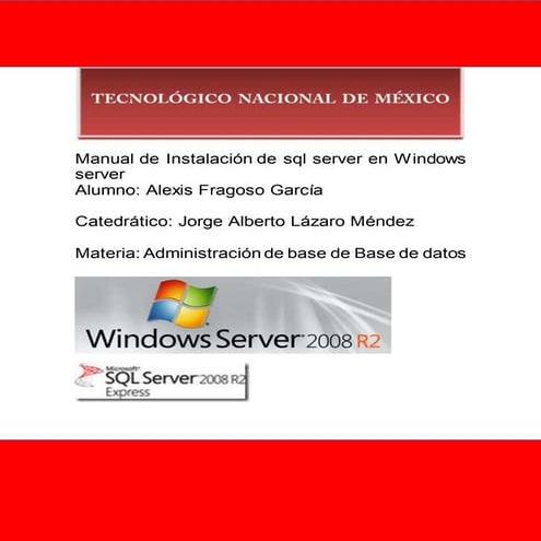 Manual sql server en windows server