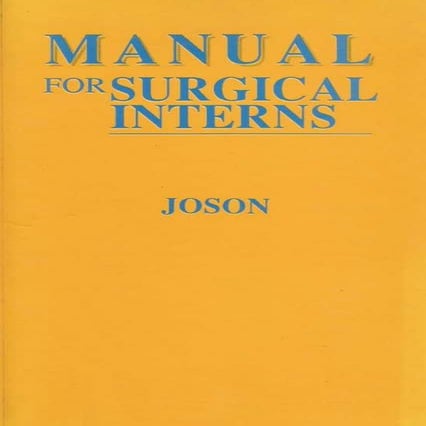 Manual for Surgical Interns - ROJoson 