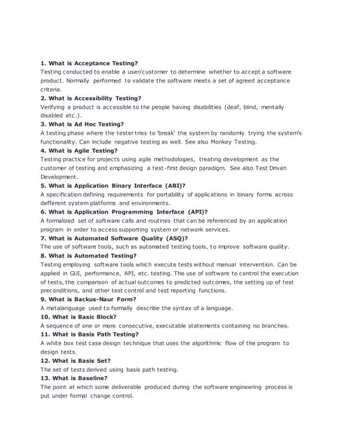 Manual Testing Questions