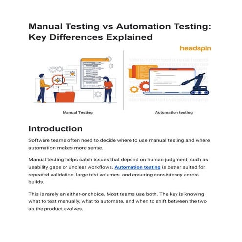 Introduction to Automation Testing | PPTX