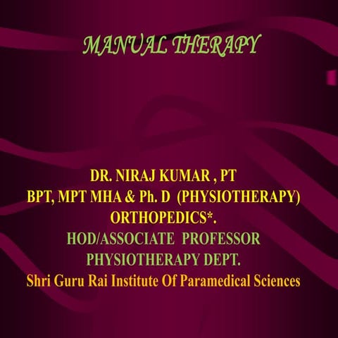 Manual therapy.pps