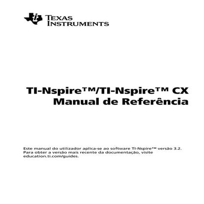 Manual TI N-Spire | PDF