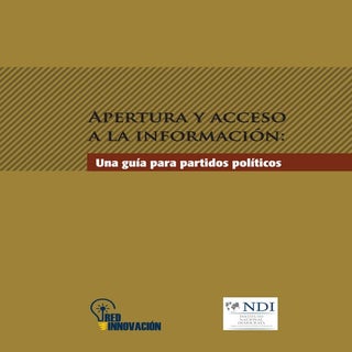 Apertura y acceso a la información:...