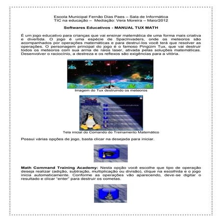 Manual tux math curso