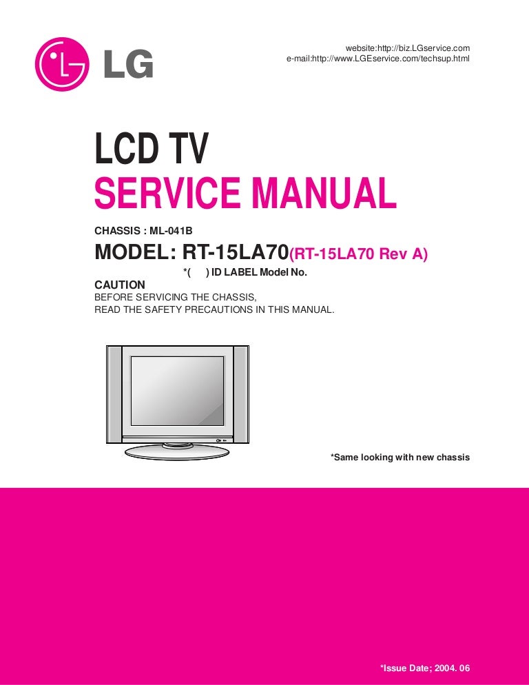 Manual tv lcd da LG RT-15LA70