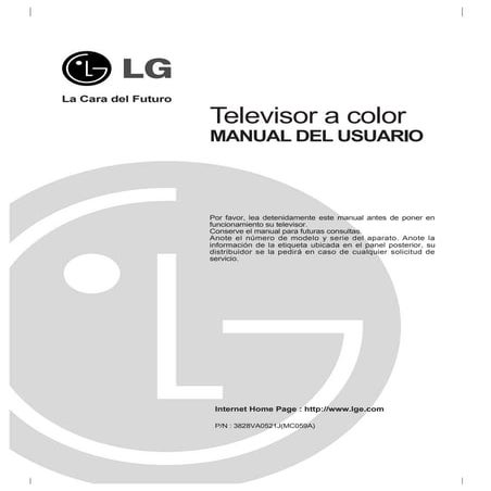 Manual tv LG rp 21 fe85g 