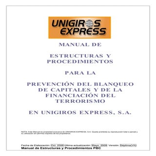 Manual Unigiros Express S.A.Prevenc...