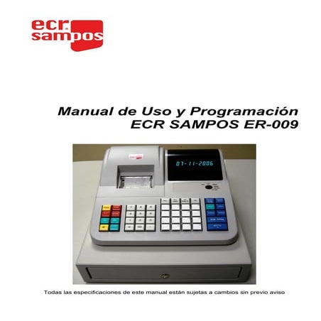 Manual usuario ECR SAMPOS ER-009