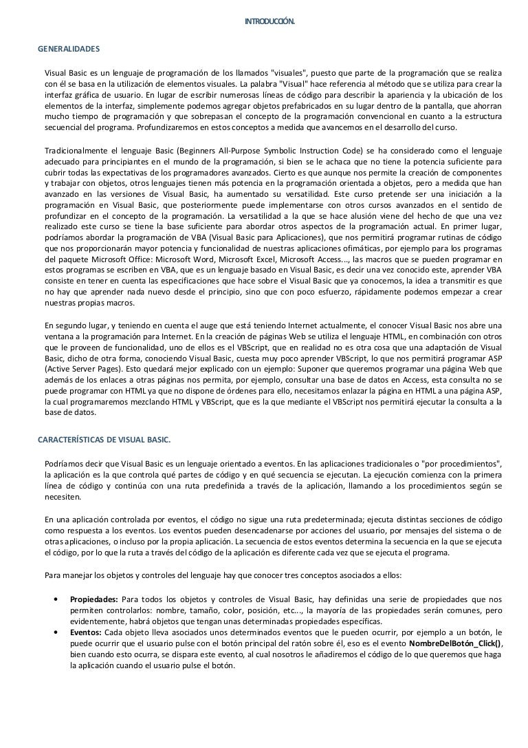 El Interfaz De Visual Basic Se Conoce Como Manual visual basic 6.0