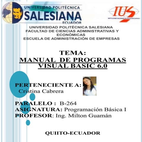 Menú de Programas