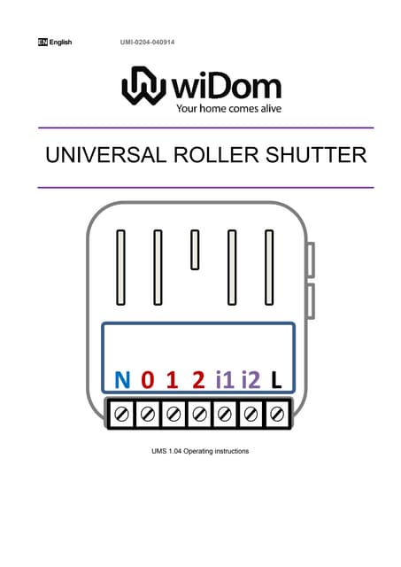 Manual widom universal roller shutt...