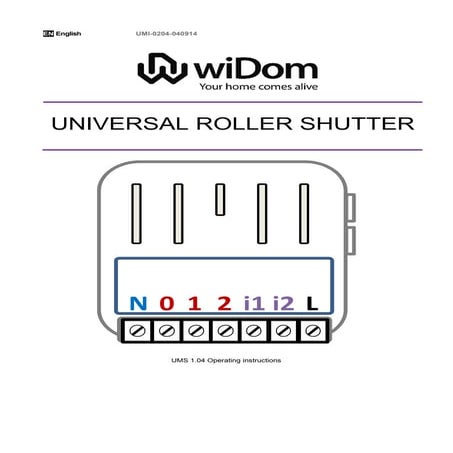 Manual widom universal roller shutter en