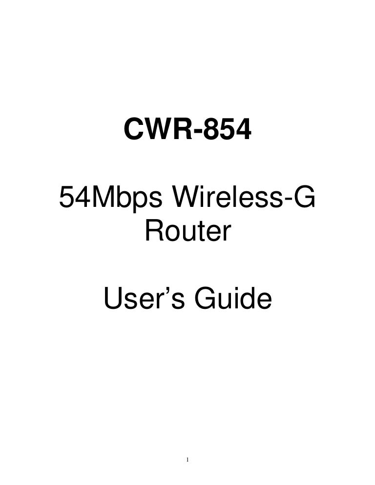Manual Wireless Router Cnet Cwr 854 Manual Wireless Router Cnet Cwr 854