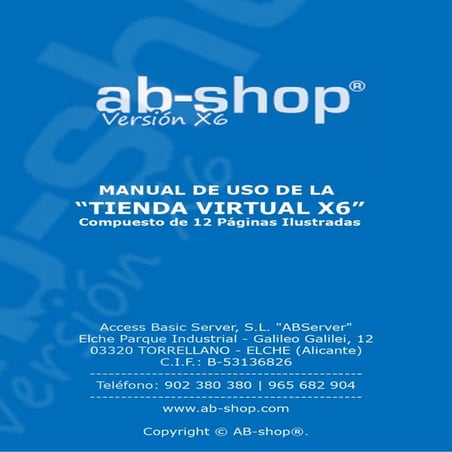 Ab-Shop X6 Manual de Usuario