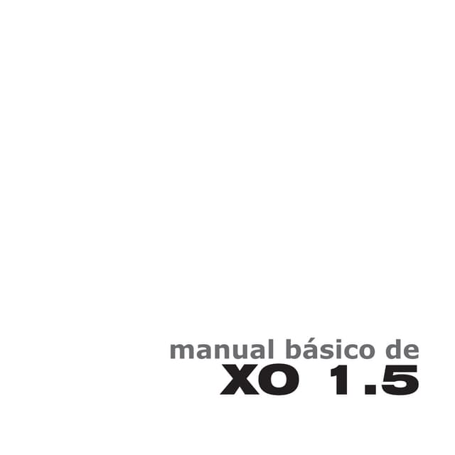 Manual xo 1.5 secundaria