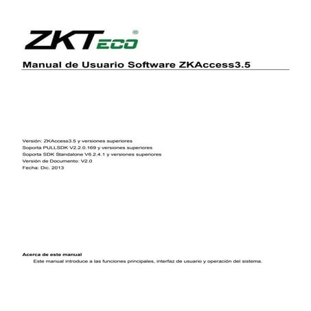 Manual zk access3.5 (1) | PDF