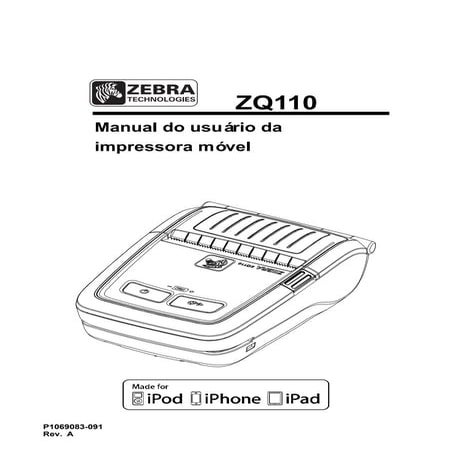 ZQ110 - Manual de Usuário da Impressora