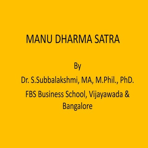 Manu dharma