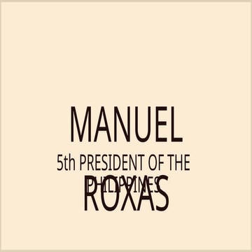 Manuel a roxas | PPTX