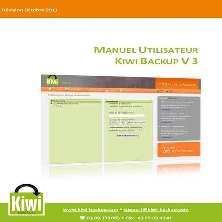 Manuel utilisateur Kiwi Backup V3
