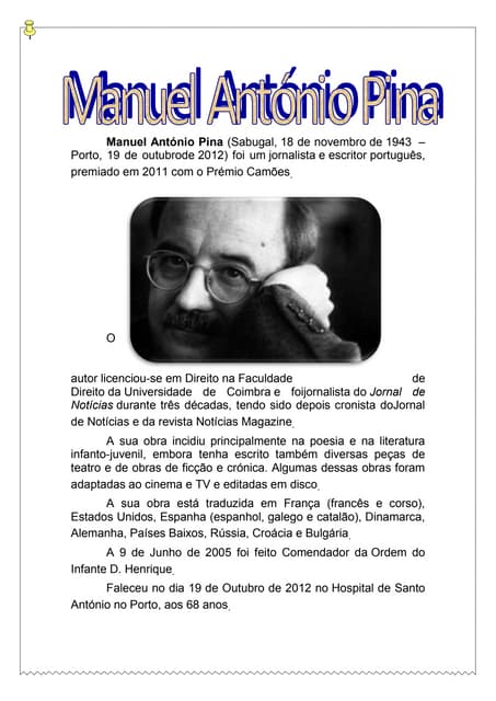 Manuel antónio pina