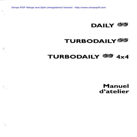 Manuel atelier iveco 4 x4 - véhicule de 1998 - PDF